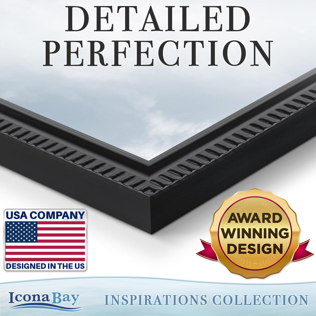 8.5x11 Certificate Frames, Black, 6 Pack, Contemporary, Inspirations