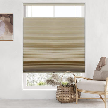 Top Down Bottom Up Cordless Cellular Shades, 23" W x 48" H, Brown