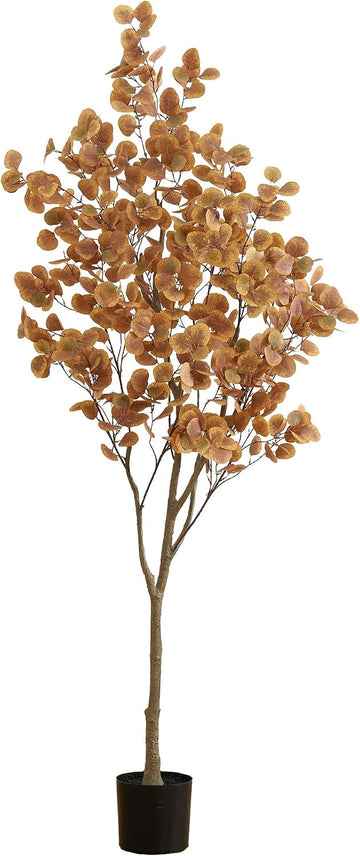 7ft. Artificial Autumn Fall Eucalyptus Tree