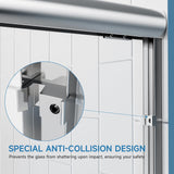 56-60" W x 57" H Semi-Frameless Bathtub Sliding Doors