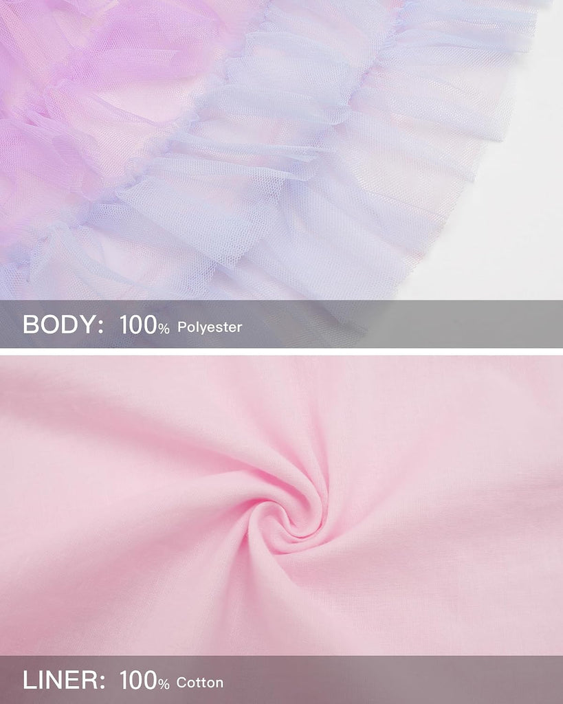 Toddler Girls Tutu Skirt Kids Layered Tulle Ballet Dance Skirt