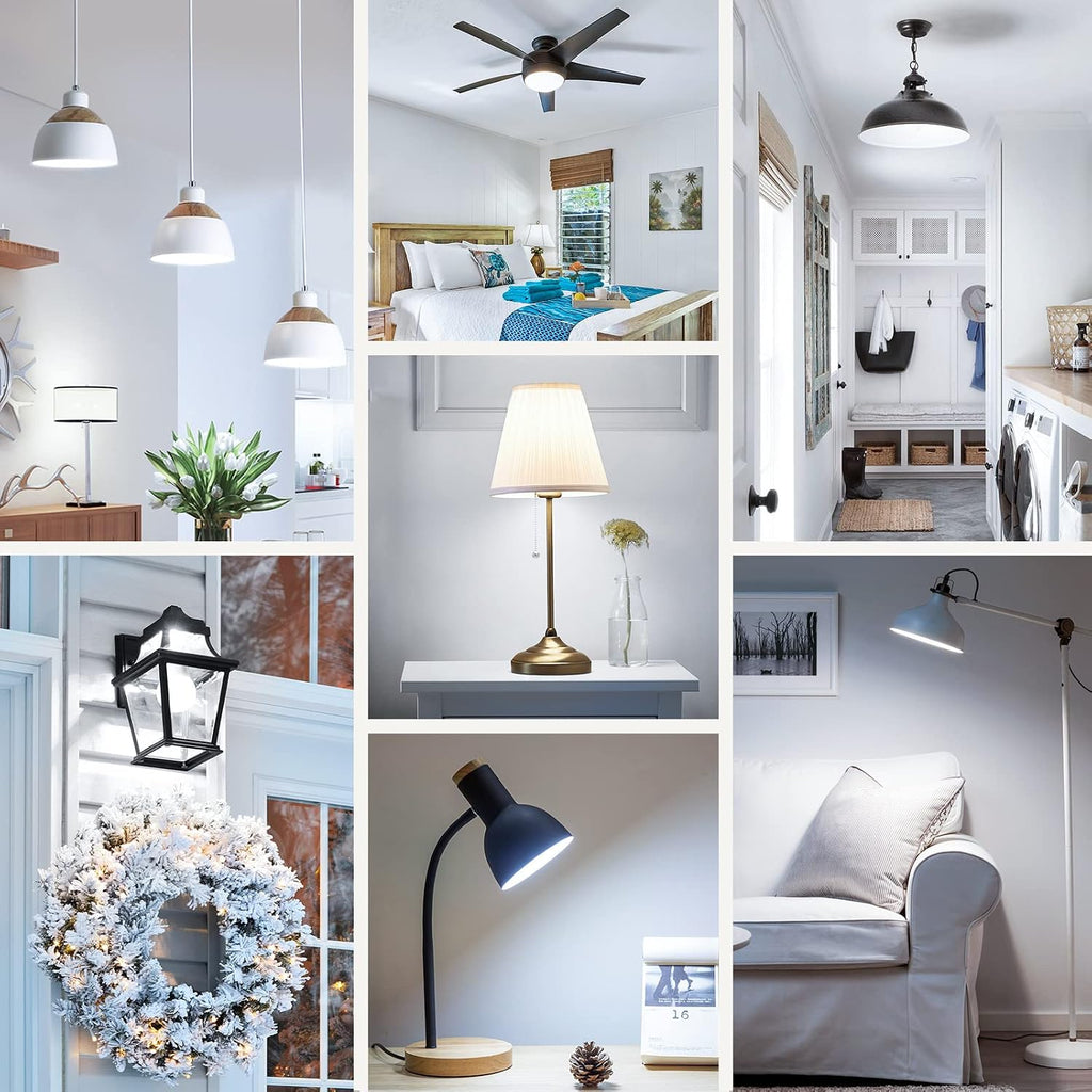 A19 LED Light Bulbs, 60 Watt Equivalent LED Bulb, Daylight White 5000K, 850 Lumen, E26 Base, Non-Dimmable, 9W Bright