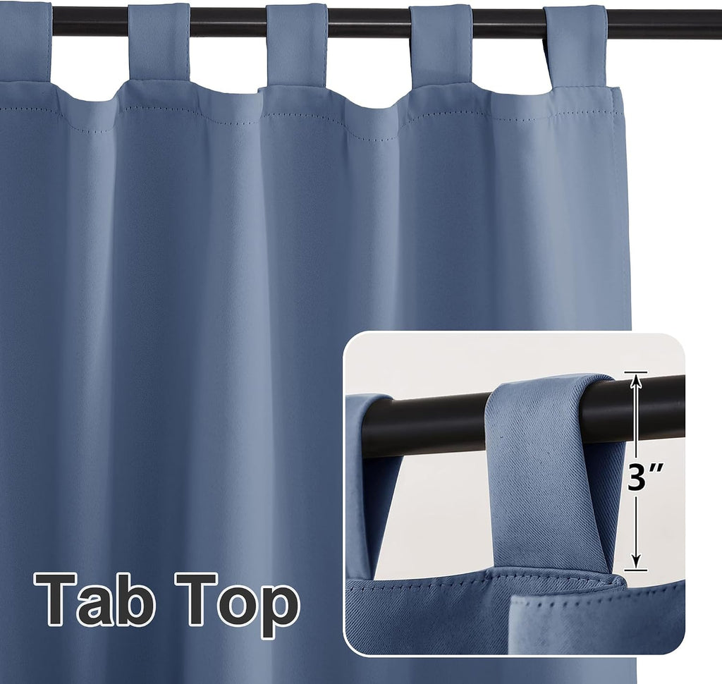 Waterproof Patio Curtains - 108 inches Length Outdoor Curtains for Porch Waterproof Room Darkening Privacy Shades for