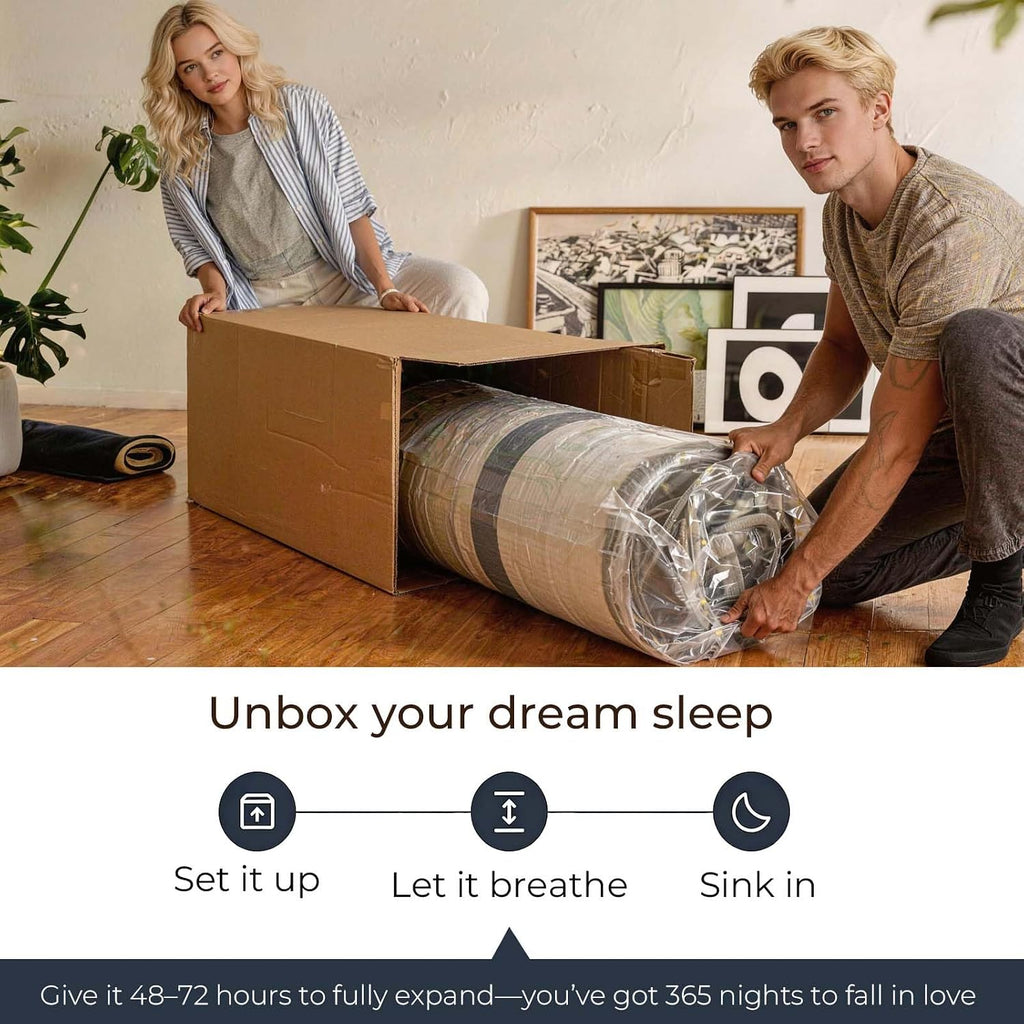 California King Size Mattress 12 Inch Hybrid Cal King Mattress in a Box with Memory Foam and Pocket Springs for