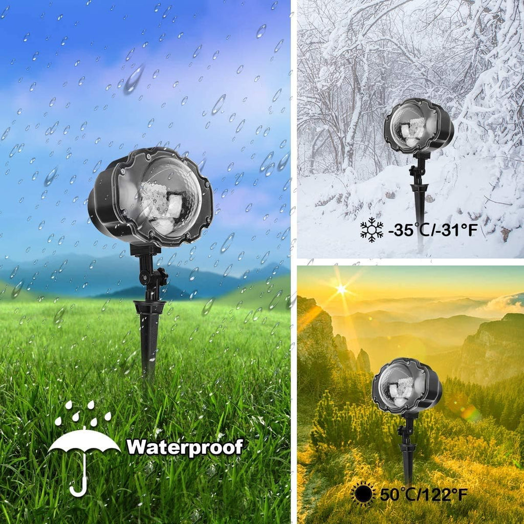 Christmas Snowfall Projector Lights Outdoor,Snow Falling Projector Lamp Dynamic Snow Effect Christmas Dot Decorations