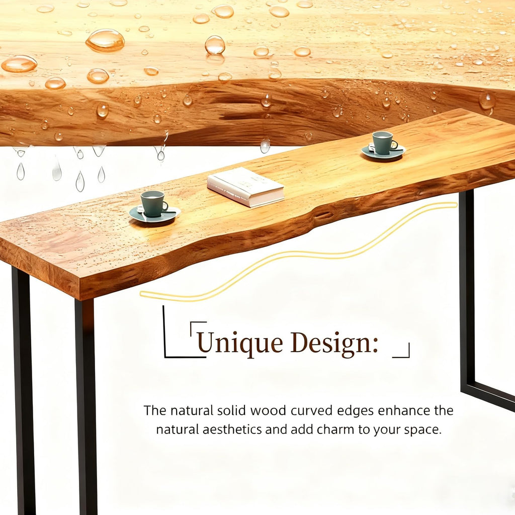 55.1in Bar Table, Solid Wood Narrow Counter Height Table, Industrial Kitchen Dining Table, for Coffee Shop, Living