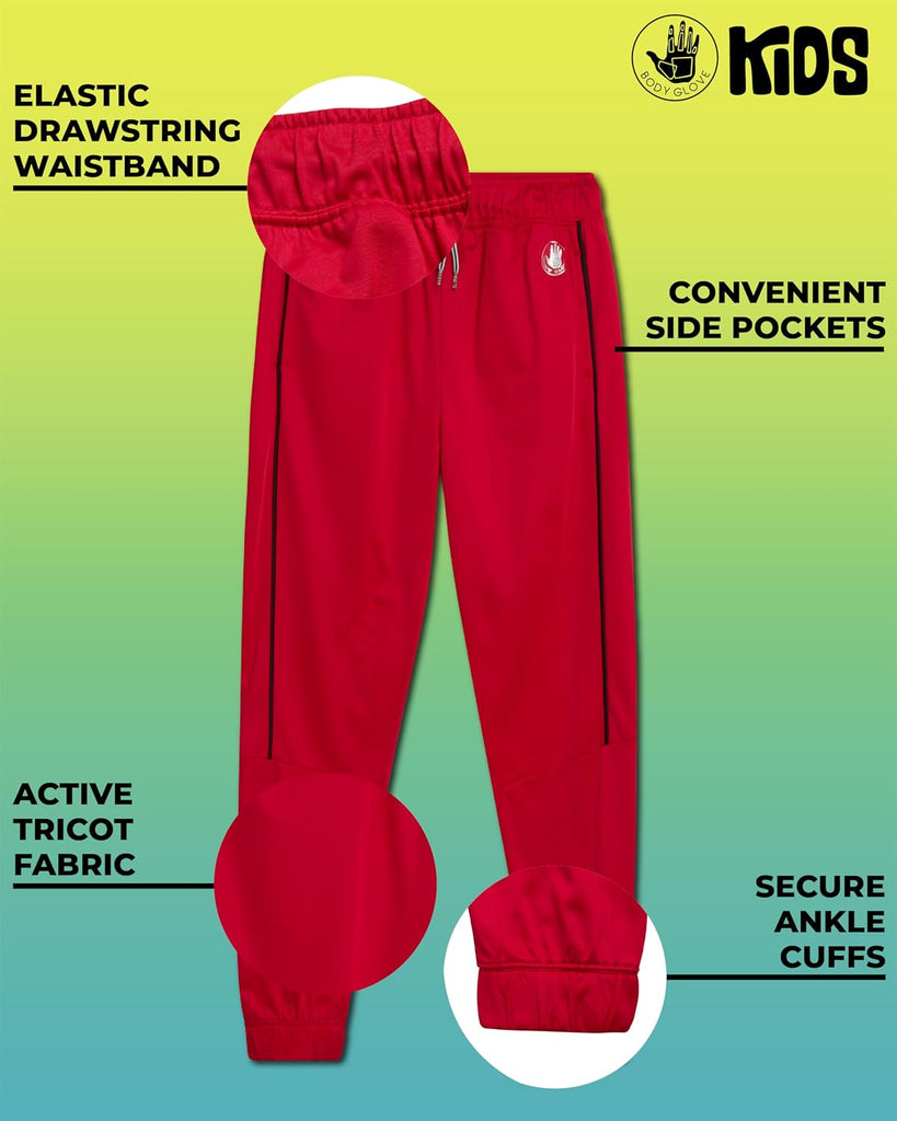 Boys Sweatpants 4 Pack Active Performance Tricot Jogger Pants