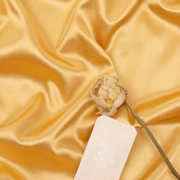 Gold Charmeuse Satin Fabric 60" Wide Soft Silky Satin Fabric by the Yard