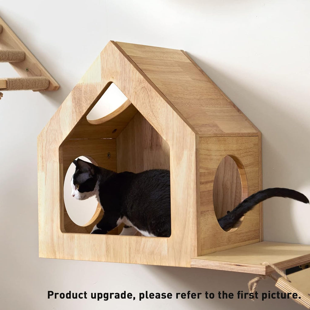 Cat House Wall Mounted, 15.5x11.8x18 Inches Birch Plywood Condo