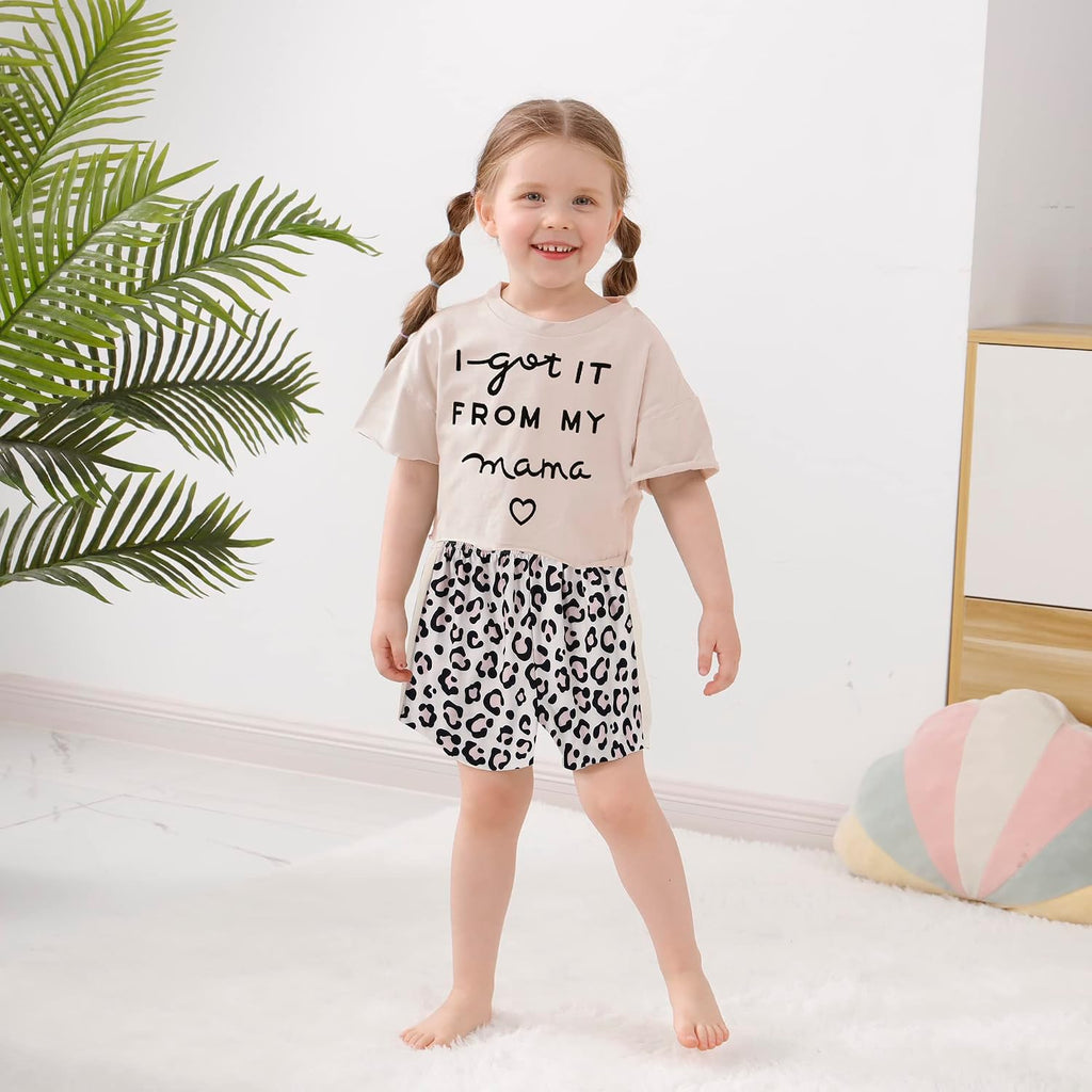 Toddler Baby Girl Clothes Short Sleeve Top+Shorts Summer Outfit
