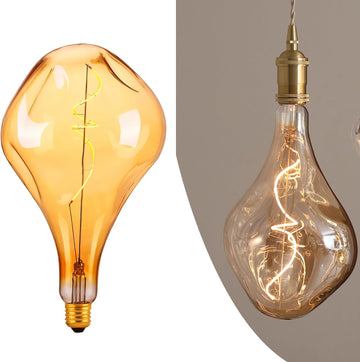 Oversized Vintage Lrregular Giant Edison LED Bulb,2200K Dimmable,8W E26 1PK