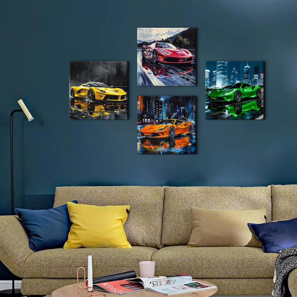 Sport Car Wall Car Posters for Boys Room Decor Supercar Pictures Wall Decor Cool Racing Paintings Canvas Prints