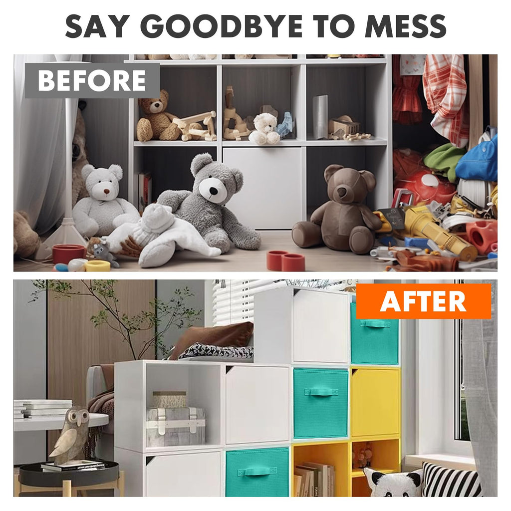 Storage Bins, Foldable Fabric Storage Cubes And Cloth Storage