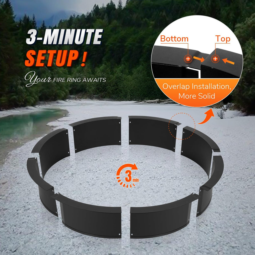 36 Inch Fire Pit Ring (40 Inch Outer)