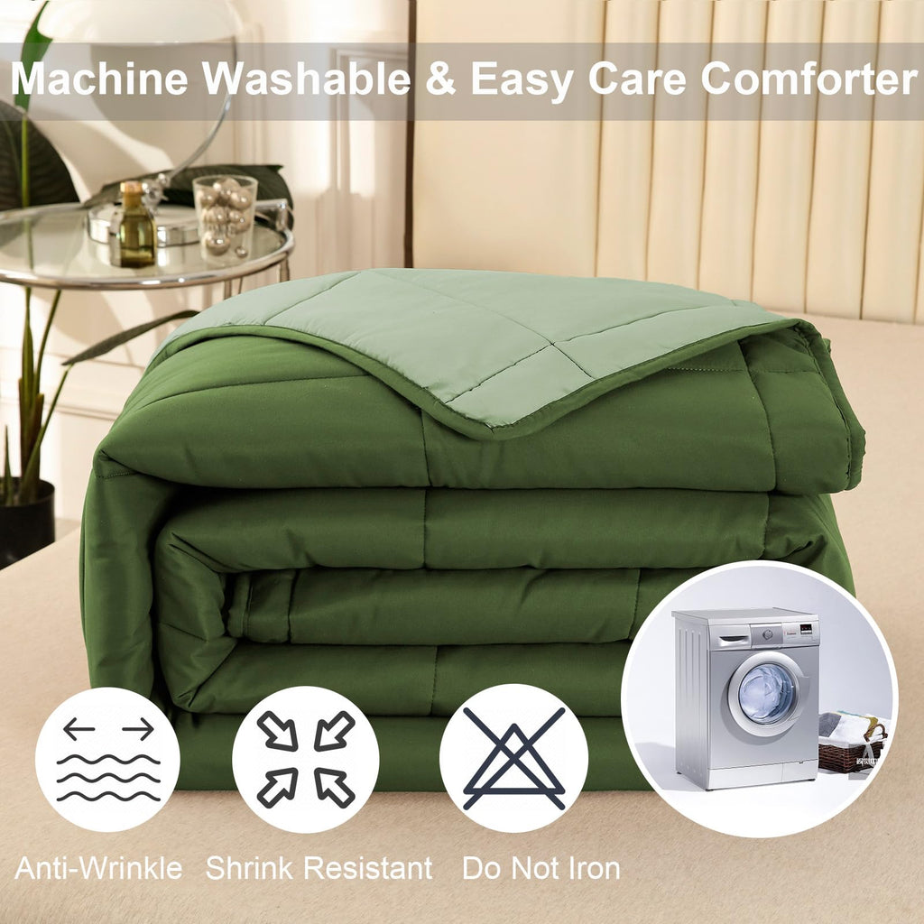 Oversized King Plus Comforter, 128x120 Extra Large King Size Quilts 3 Pieces, Lightweight Reversible All Season Down