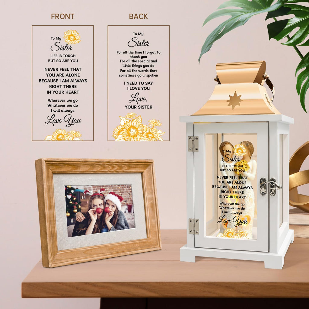Sister Gifts Lantern - Unique Sister Gift Ideas for Mothers Day, Christmas, Thanksgiving