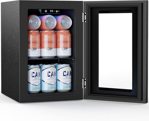 Commercial Beverage Refrigerator 24-Can Mini Fridge, Countertop Wine Cooler Smal