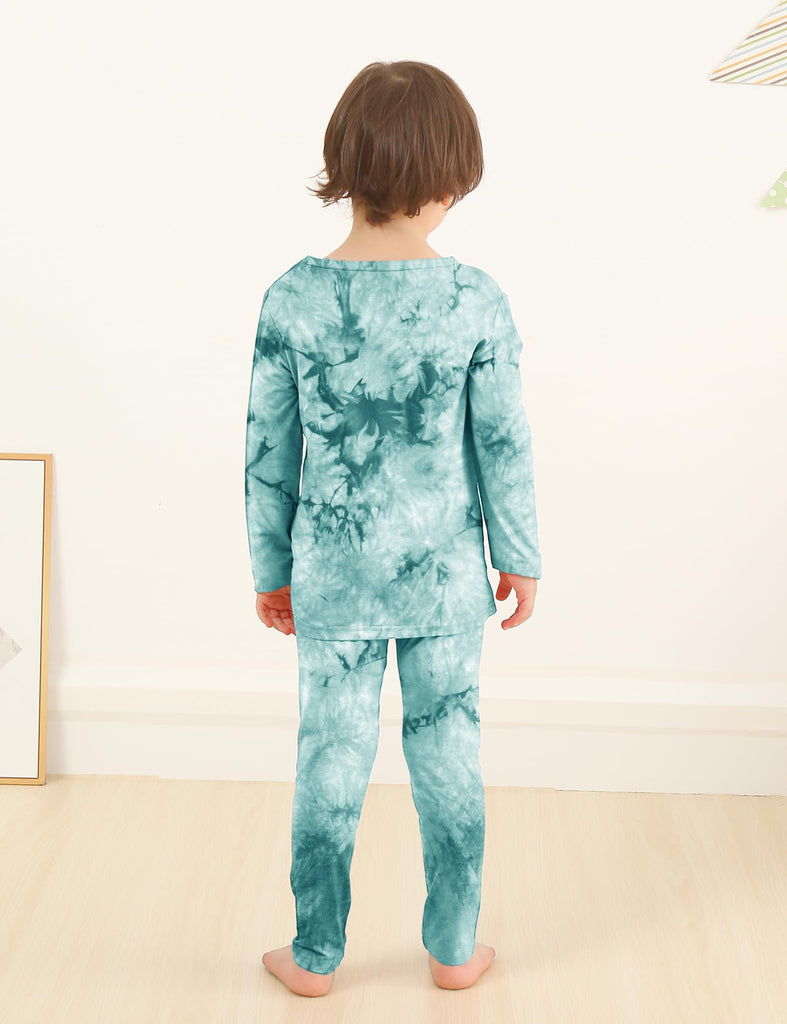 Kids Toddler Bamboo Rayon Pajamas Set Boys Girl Pjs(Blue&Green, )