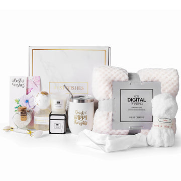 Birthday Gifts For Women, Self Care Gifts For Women - Jade Roller, 10 in 1 Spa Basket Care Package, Get Well Soon