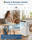 8000 BTUs Portable Air Conditioner,Up to 350 Sq.Ft. Remote Control 48dB Portable AC Unit, Dehumidifier, Fan, Sleep