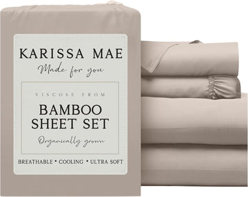 Luxury Bamboo Viscose Sheet Set | 100% FSC Certified | Cooling | Luxuriously Soft | 18" Deep Pockets | with