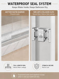 Semi-Frameless Sliding Glass Shower Door 44-48 in. W x 70 in. H, Chrome Frame, 1/4 in. Clear Tempered Glass