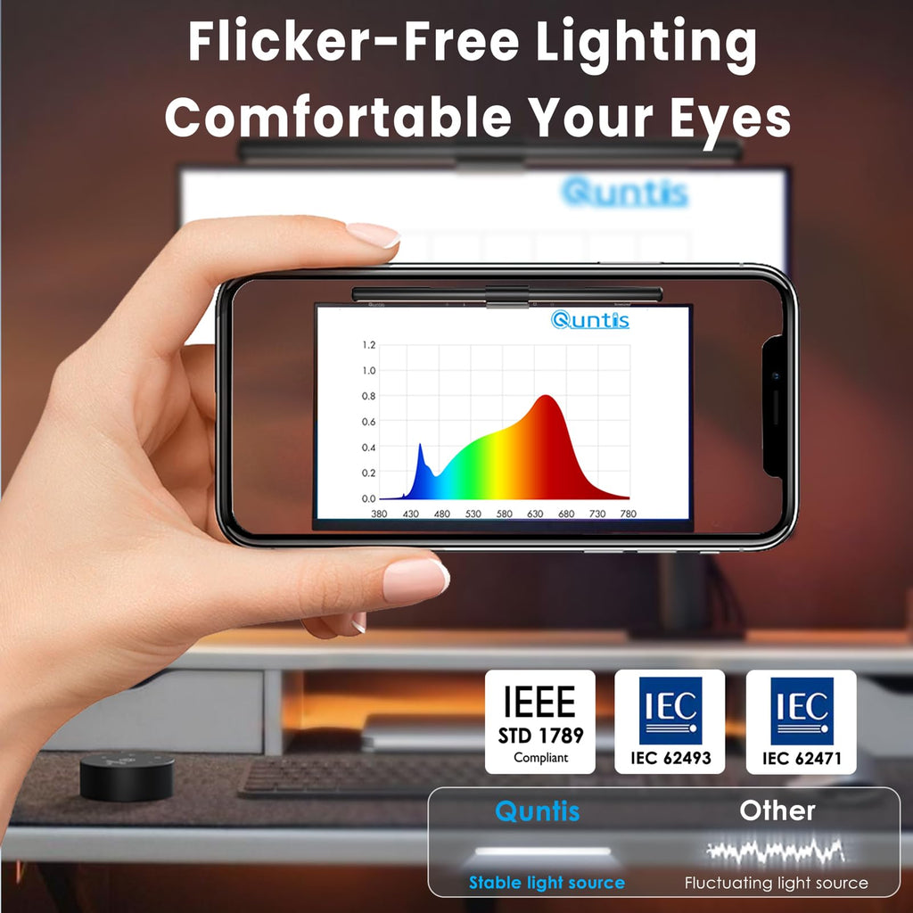 Computer Monitor Lamp, Screen Monitor Light Bar for Eye Caring, USB Reading LED Task Lamp with Auto-Dimming, Dimmable