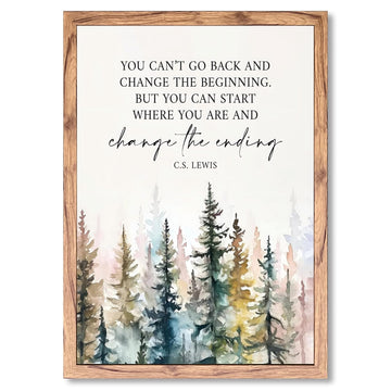 Motivational Office Wall Decor CS Lewis Quote Inspirational Wall Art Positive Affirmations Canvas Prints Encouraging