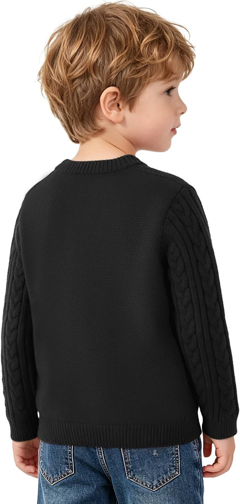 Toddler Boy Sweater Warm Crew Neck Pullover Thick Clothes