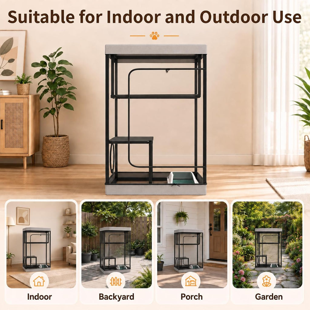 Large Catio Outdoor Cat Enclosure Cat Cage 43.3"× 26" × 26"