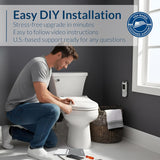 Heated Elongated Bidet Seat with Warm Water Wash, Air Dryer, Auto Open Lid, Slow-Close Function