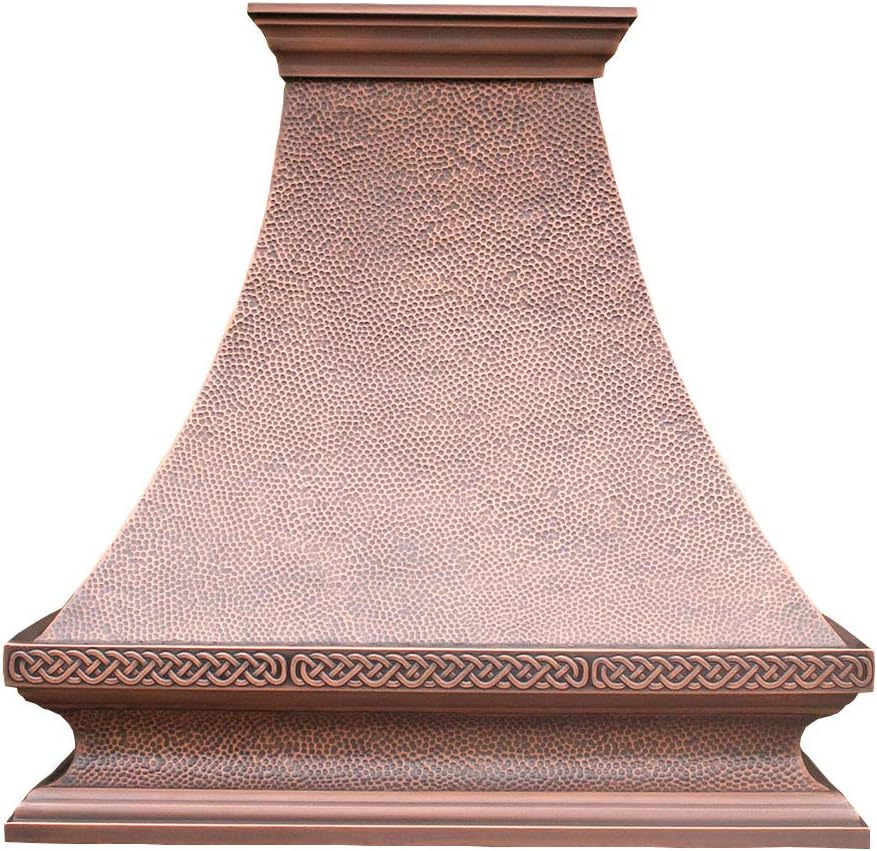 36 Inch Copper Wall Mount Range Hood Baffle Filters