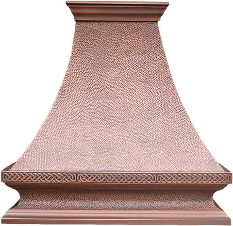 36 Inch Copper Wall Mount Range Hood Baffle Filters