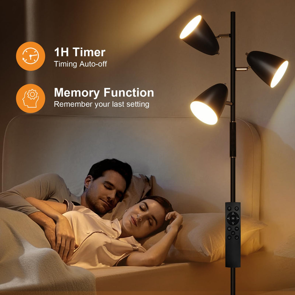 LED Floor Lamp, Modern Dimmable Standing Lamp with 4 Color Temperature, Remote and Touch Control, Tree Floor Lamp