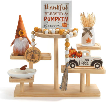 Fall Decorations Fall Thanksgiving Tiered Tray Decor Set - Set of 6
