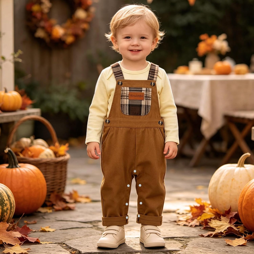 Baby Boy Clothes Outfits Long Sleeve Bodysuit & Overalls