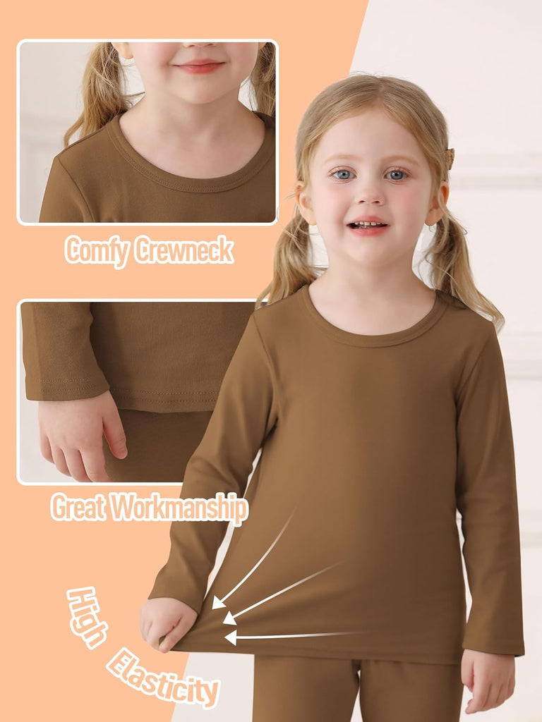 Baby Toddler Boys Girls Cotton Long Sleeve Shirt and Legging Set Kids Ribbed Basic Pant Piece for Daily Life