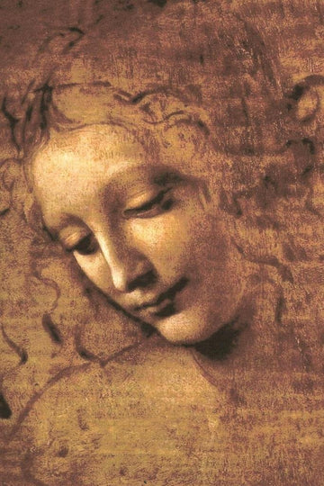 Laminated Leonardo Da Vinci Poster La Scapigliata Renaissance Painting Circa 1506 Head of A Woman High Style Poster