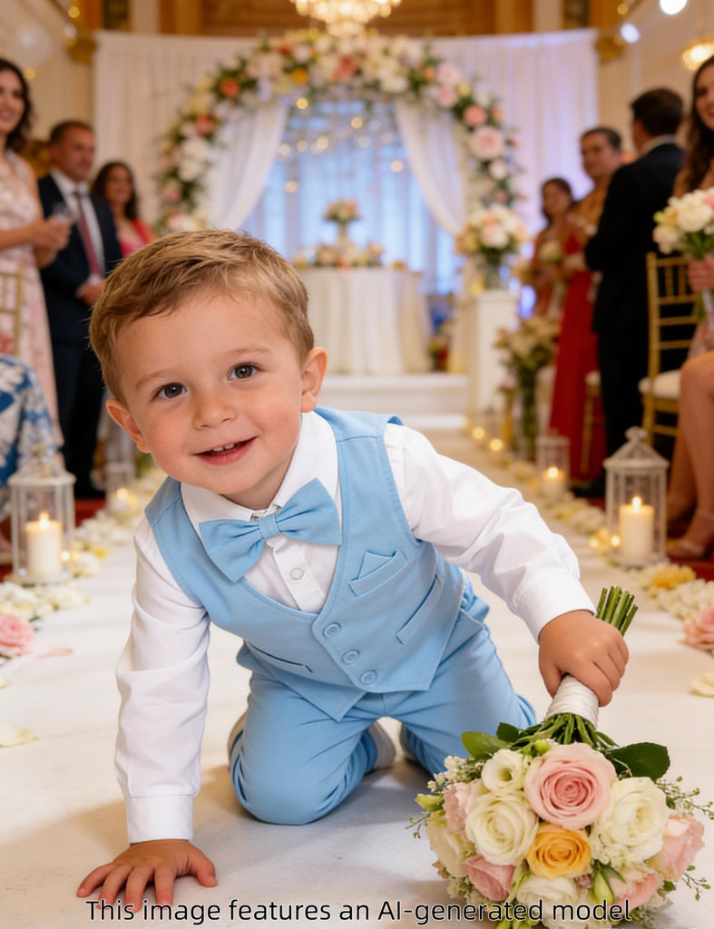 Baby Boys Easter Outfit Wedding Infant Dress Suit Sky Blue