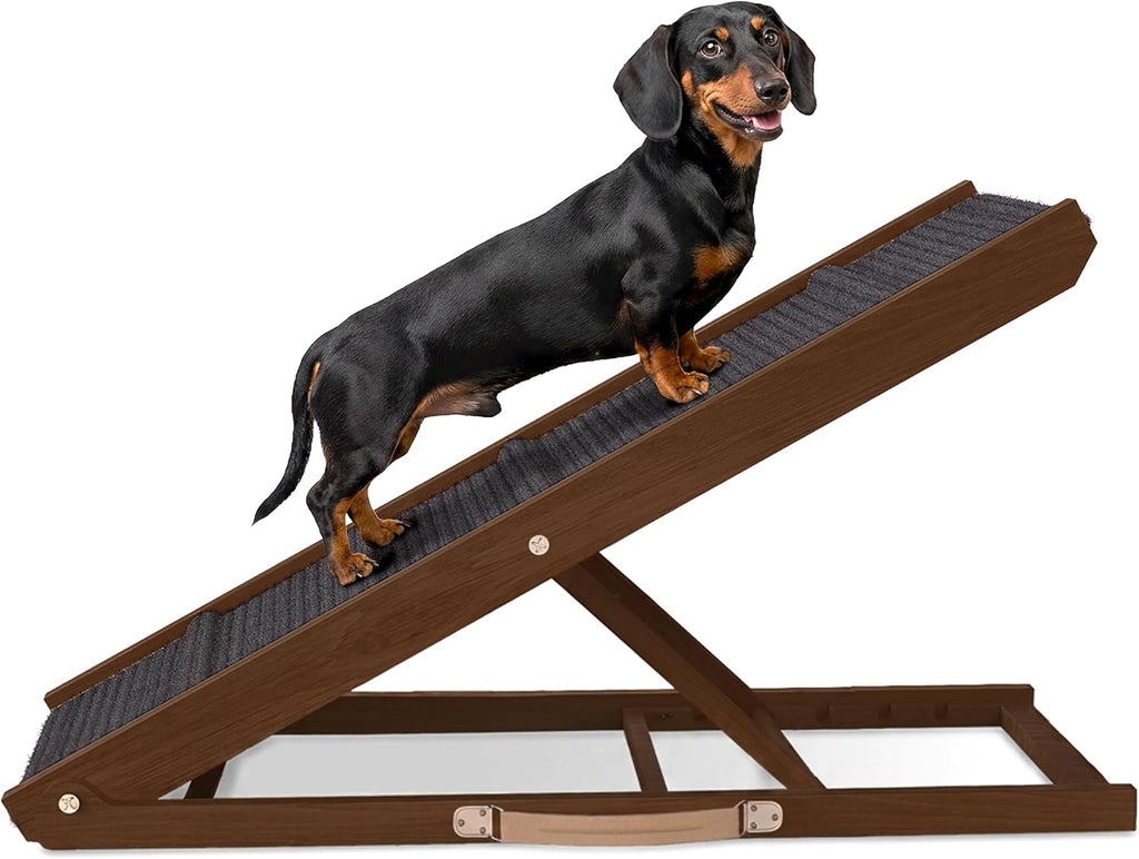 Adjustable Dog Ramp for Bed - Wooden Dog Ramp for Couch