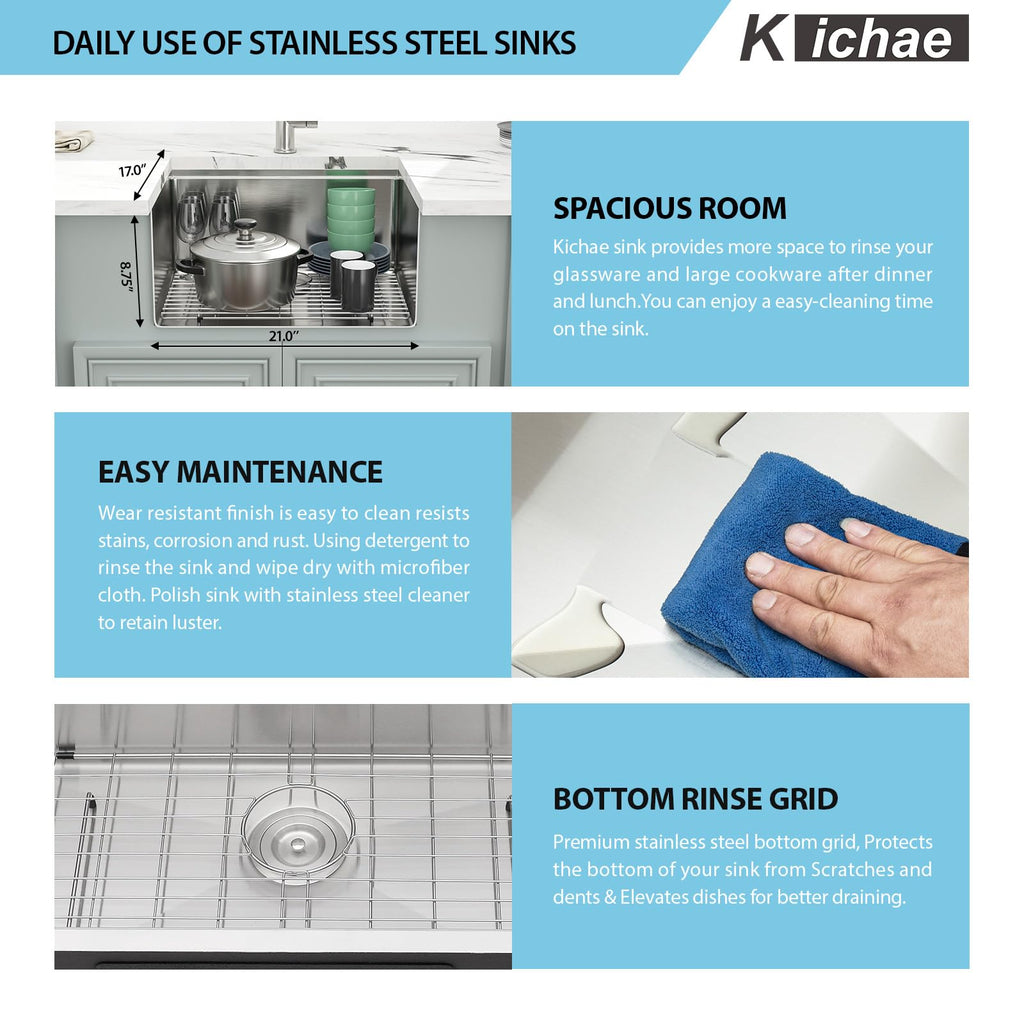 23 Undermount Kitchen Sink Stainless Steel 16 Gauge Workstation