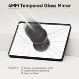 Black Metal Framed Vanity Rounded Rectangle Bathroom Mirrors for Over Sink Wall, 36x24 Inch Large Matte Mirror, Modern