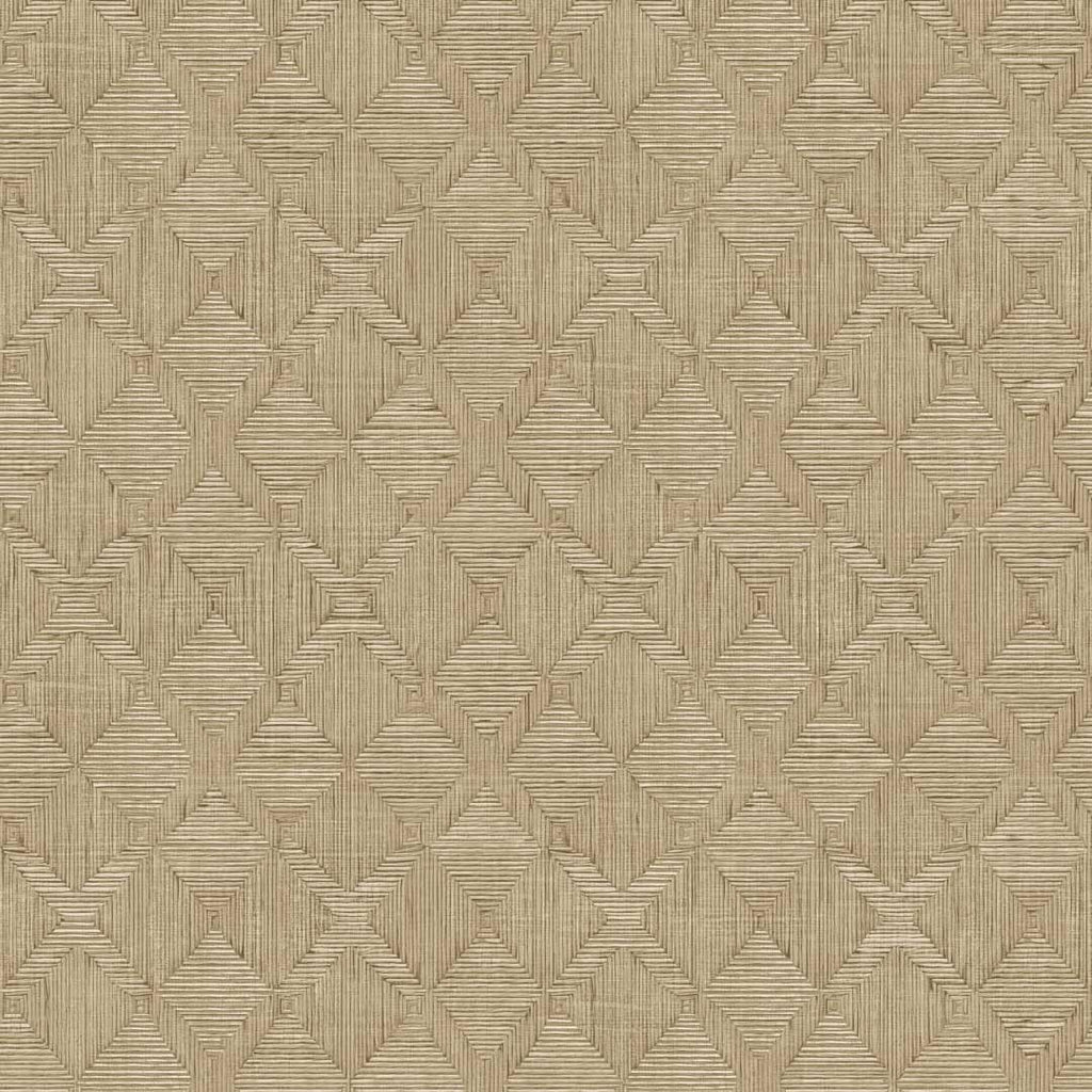 X Jeremiah Brent Cream Textured Hoffmann Faux Sisal Removable Peel and Stick Wallpaper, 20.5 in X 16.5 ft, Made in