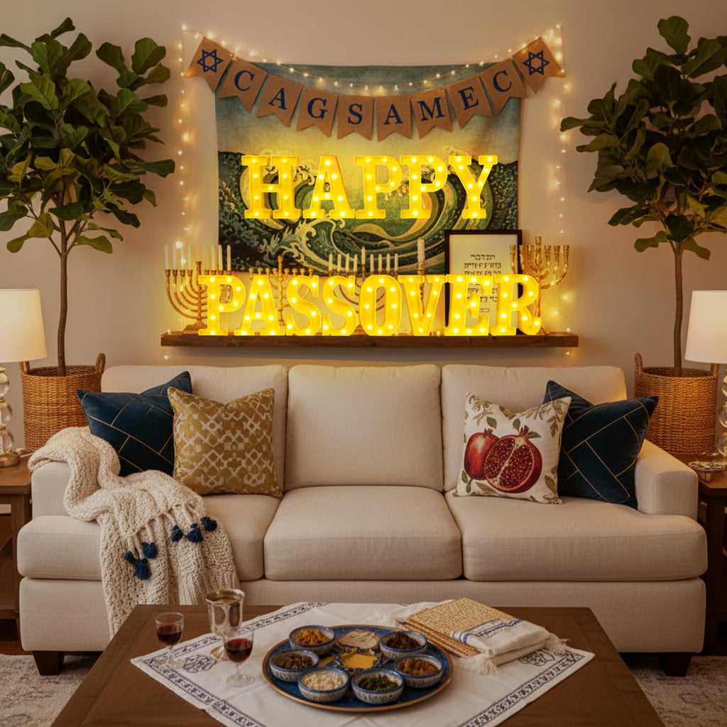 13 Pcs Passover Decorations LED Letter Lights Signs
