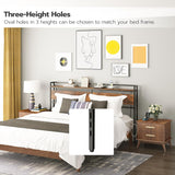 King Headboard, Headboard with 2 Outlets and 4 USB Ports, Adjustable Height, Storage Rack, Sturdy and Stable