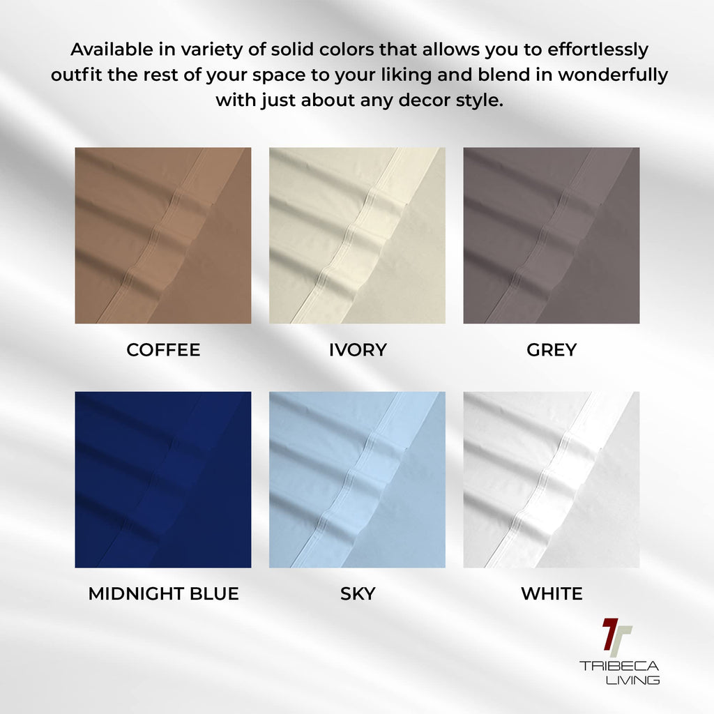 Twin XL Cotton Percale Deep Pocket Sheet Set, Ivory