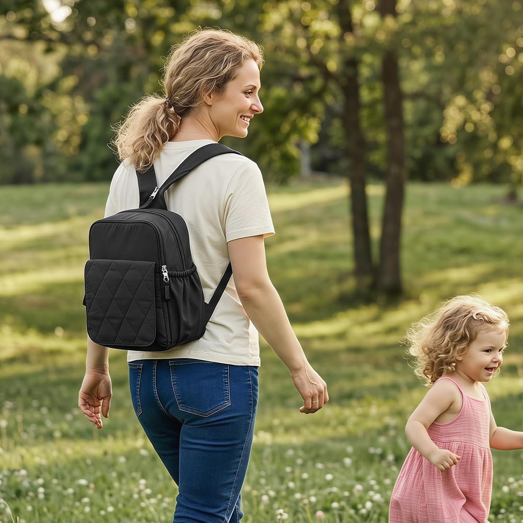 Small Diaper Bag Backpack for Women, Mini Crossbody Diaper Bag Purse
