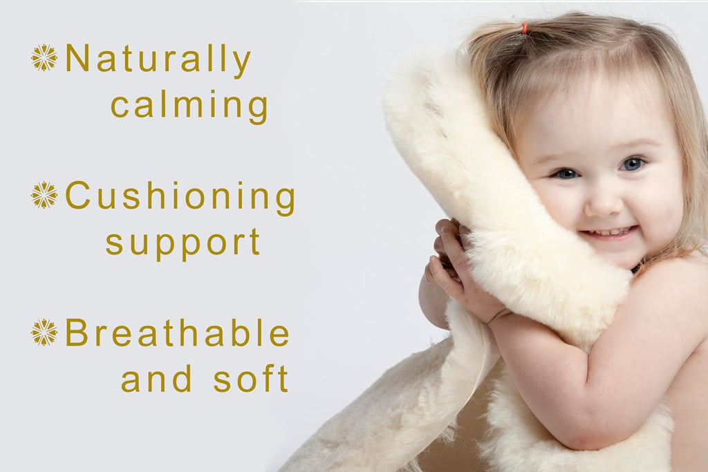 Genuine New Zealand Baby Sheepskin, Soft Shorn Wool, Large 34-36 in | Genuine New Zealand shorn-wool baby sheepskin