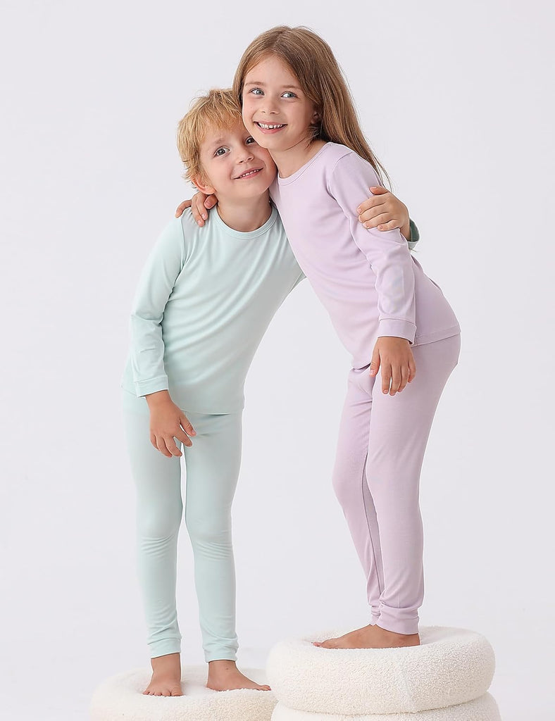 Bamboo Viscose Pajamas Toddler Boys Solid Pjs,4 Piece