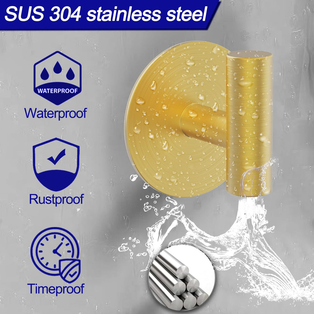 Wall Towel Hooks, Adhesive Hooks for Coat Waterproof Shower Hook
